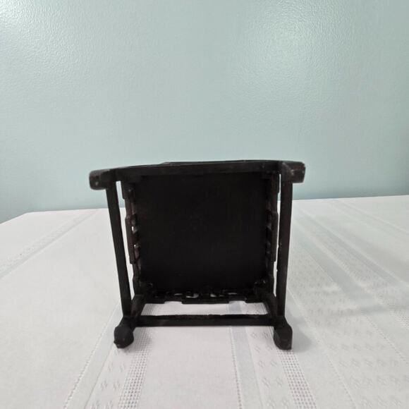 Oriental Style Wooden Frame Tea Candle Holder Frosted Sides Cherry Blossom Print - Picture 10 of 10